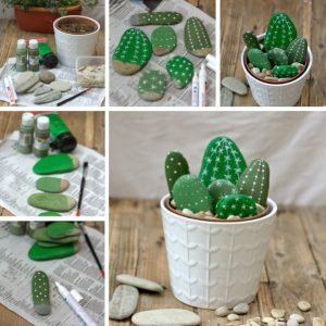Cactus fait à partir de cailloux